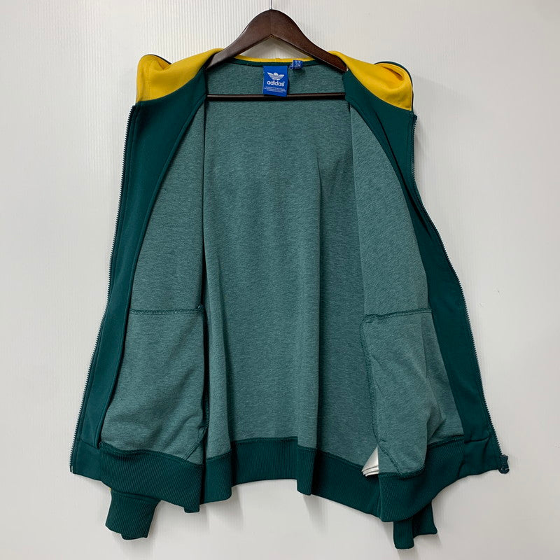【中古品】【メンズ】 ADIDAS アディダス G76169 FLOCK ZIP HOODIE フロック ジップ フーディ トップス 長袖 148-260528-ya-07-izu サイズ：JPN4XO カラー：グリーン 万代Net店