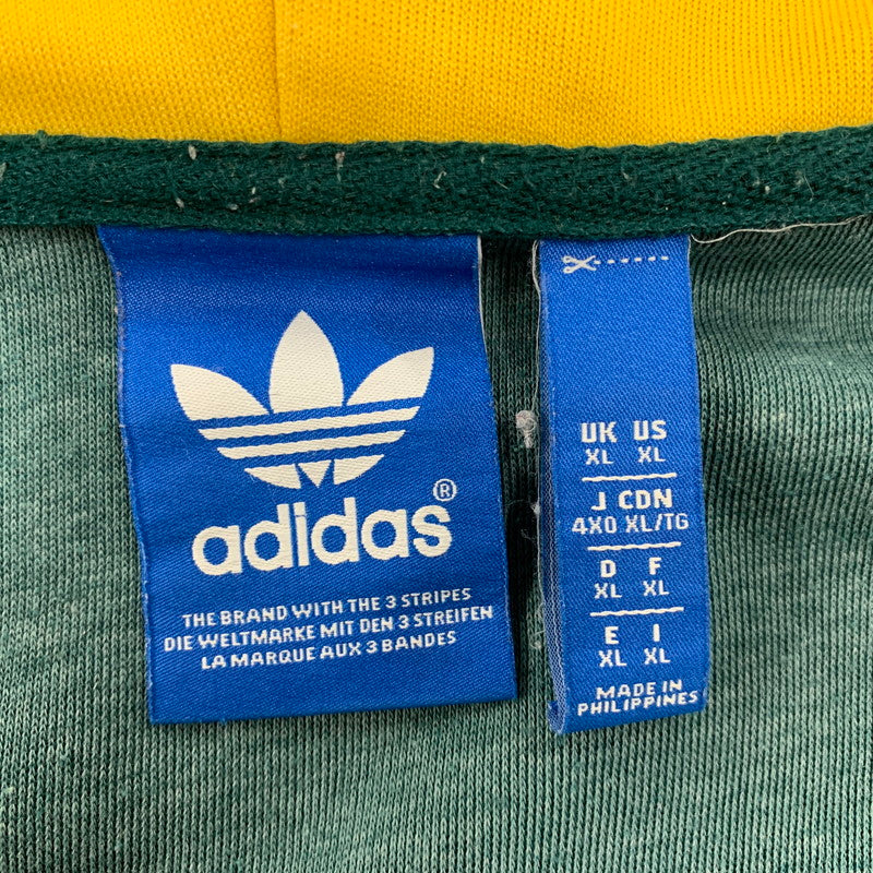 【中古品】【メンズ】 ADIDAS アディダス G76169 FLOCK ZIP HOODIE フロック ジップ フーディ トップス 長袖 148-260528-ya-07-izu サイズ：JPN4XO カラー：グリーン 万代Net店