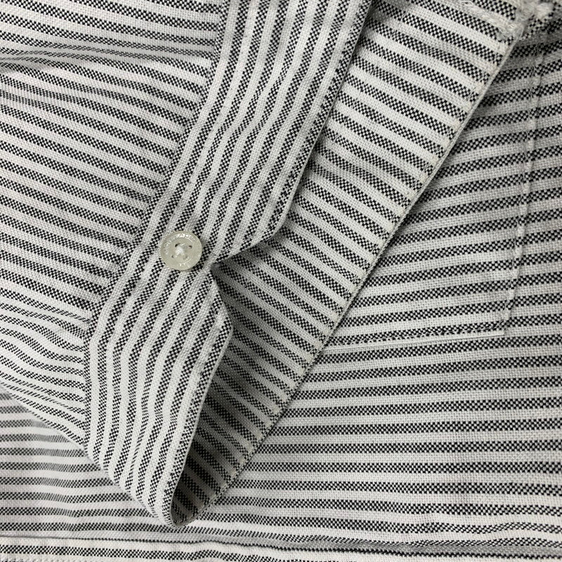 【中古品】【メンズ】 A BATHING APE アベイシングエイプ 1910-131-035 STRIPE BD S/S SHIRT ストライプ ボタンダウン ショートスリーブ シャツ トップス 半袖 142-260528-ya-15-izu サイズ：L カラー：白×グレー 万代Net店