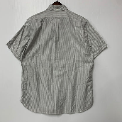 【中古品】【メンズ】 A BATHING APE アベイシングエイプ 1910-131-035 STRIPE BD S/S SHIRT ストライプ ボタンダウン ショートスリーブ シャツ トップス 半袖 142-260528-ya-15-izu サイズ：L カラー：白×グレー 万代Net店