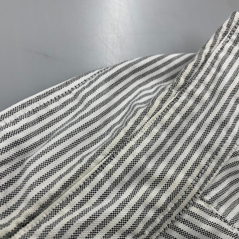 【中古品】【メンズ】 A BATHING APE アベイシングエイプ 1910-131-035 STRIPE BD S/S SHIRT ストライプ ボタンダウン ショートスリーブ シャツ トップス 半袖 142-260528-ya-15-izu サイズ：L カラー：白×グレー 万代Net店
