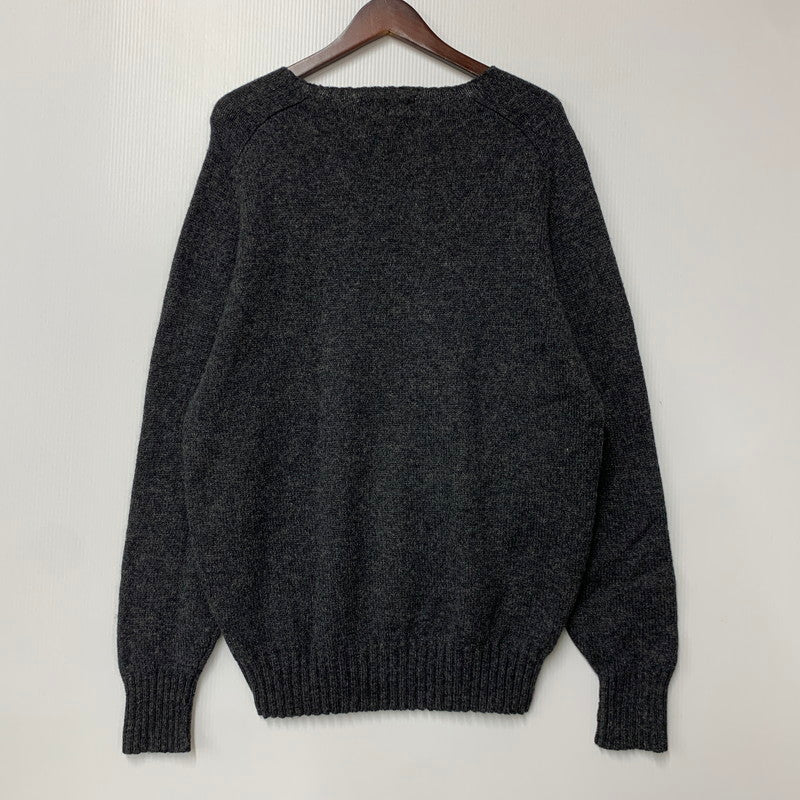 【中古品】【メンズ】 POLO by RALPH LAUREN ポロバイラルフローレン 90’S WOOL KNIT SHIRT ウール ニット シャツ トップス 長袖 146-260528-ya-18-izu サイズ：L カラー：グレー 万代Net店