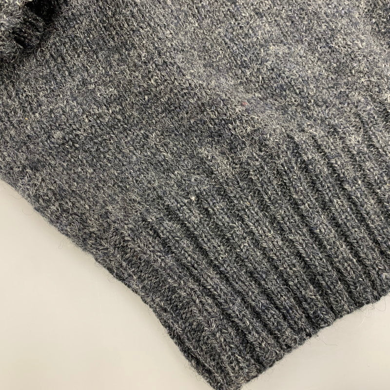 【中古品】【メンズ】 POLO by RALPH LAUREN ポロバイラルフローレン 90’S WOOL KNIT SHIRT ウール ニット シャツ トップス 長袖 146-260528-ya-18-izu サイズ：L カラー：グレー 万代Net店