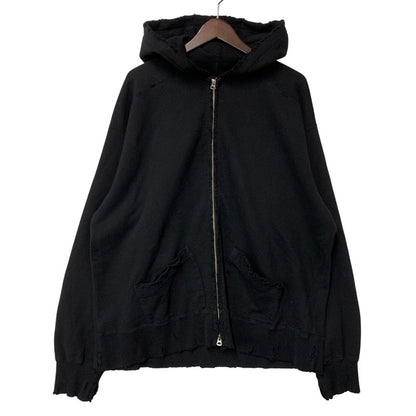 【中古品】【メンズ】 ANCELLM アンセルム ANC-CT44 24AW CRASH ZIP HOODIE クラッシュ ジップ フーディー トップス 長袖 140-260525-cs-15-izu サイズ：1 カラー：ブラック 万代Net店