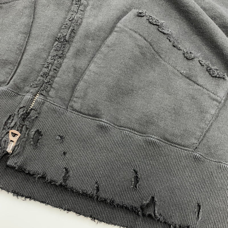 【中古品】【メンズ】 ANCELLM アンセルム ANC-CT44 24AW CRASH ZIP HOODIE クラッシュ ジップ フーディー トップス 長袖 140-260525-cs-15-izu サイズ：1 カラー：ブラック 万代Net店