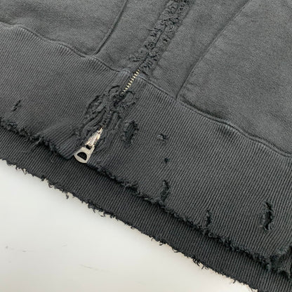 【中古品】【メンズ】 ANCELLM アンセルム ANC-CT44 24AW CRASH ZIP HOODIE クラッシュ ジップ フーディー トップス 長袖 140-260525-cs-15-izu サイズ：1 カラー：ブラック 万代Net店