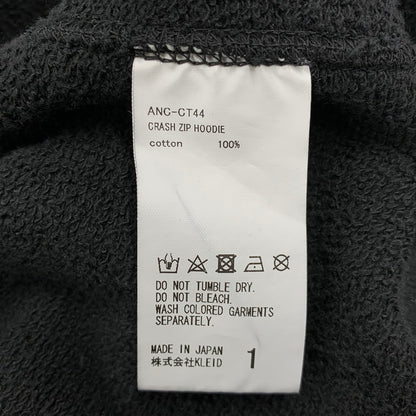 【中古品】【メンズ】 ANCELLM アンセルム ANC-CT44 24AW CRASH ZIP HOODIE クラッシュ ジップ フーディー トップス 長袖 140-260525-cs-15-izu サイズ：1 カラー：ブラック 万代Net店