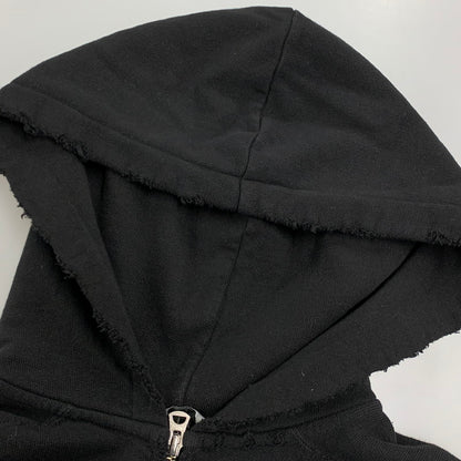 【中古品】【メンズ】 ANCELLM アンセルム ANC-CT44 24AW CRASH ZIP HOODIE クラッシュ ジップ フーディー トップス 長袖 140-260525-cs-15-izu サイズ：1 カラー：ブラック 万代Net店