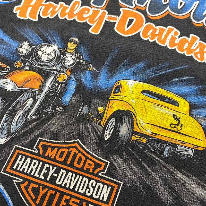 【中古品】【メンズ】 HARLEY DAVIDSON ハーレーダビッドソン SMOKY MOUNTAIN SS TEE ショートスリーブ Tシャツ 半袖 146-260527-as-27-izu サイズ：L カラー：ブラック 万代Net店