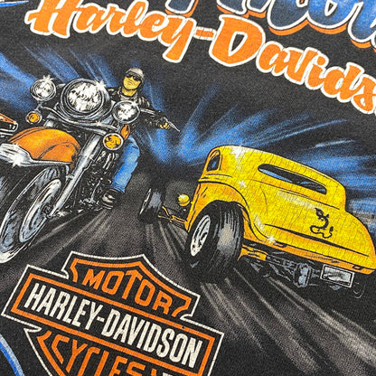 【中古品】【メンズ】 HARLEY DAVIDSON ハーレーダビッドソン SMOKY MOUNTAIN SS TEE ショートスリーブ Tシャツ 半袖 146-260527-as-27-izu サイズ：L カラー：ブラック 万代Net店
