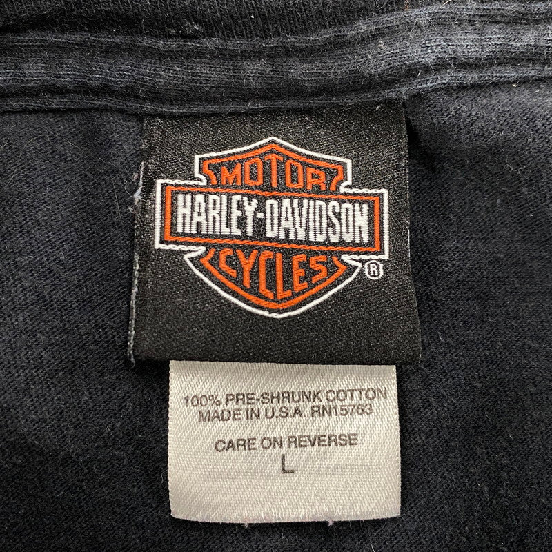【中古品】【メンズ】 HARLEY DAVIDSON ハーレーダビッドソン SMOKY MOUNTAIN SS TEE ショートスリーブ Tシャツ 半袖 146-260527-as-27-izu サイズ：L カラー：ブラック 万代Net店