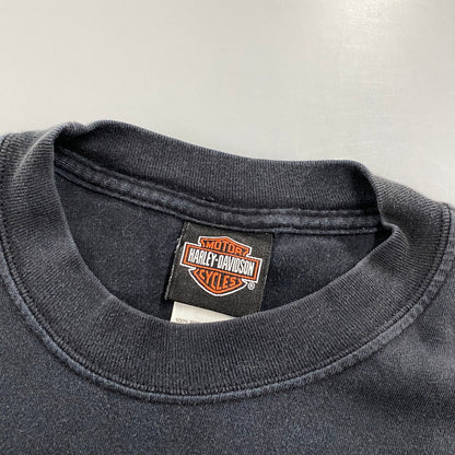 【中古品】【メンズ】 HARLEY DAVIDSON ハーレーダビッドソン SMOKY MOUNTAIN SS TEE ショートスリーブ Tシャツ 半袖 146-260527-as-27-izu サイズ：L カラー：ブラック 万代Net店