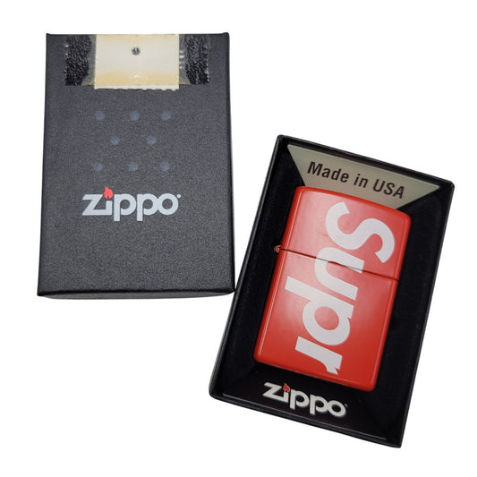 【中古美品】【メンズ/レディース】 Supreme シュプリーム LOGO ZIPPO ロゴ ジッポ ライター 208-260526-as-01-izu カラー：レッド 万代Net店