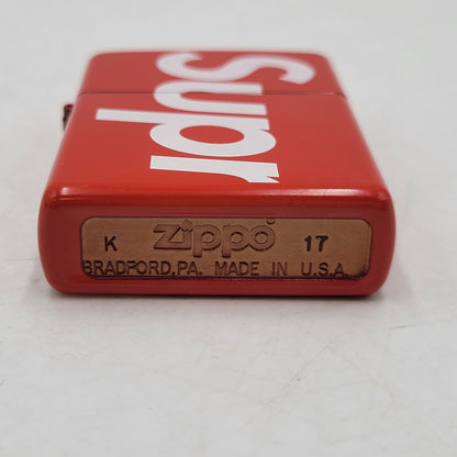 【中古美品】【メンズ/レディース】 Supreme シュプリーム LOGO ZIPPO ロゴ ジッポ ライター 208-260526-as-01-izu カラー：レッド 万代Net店