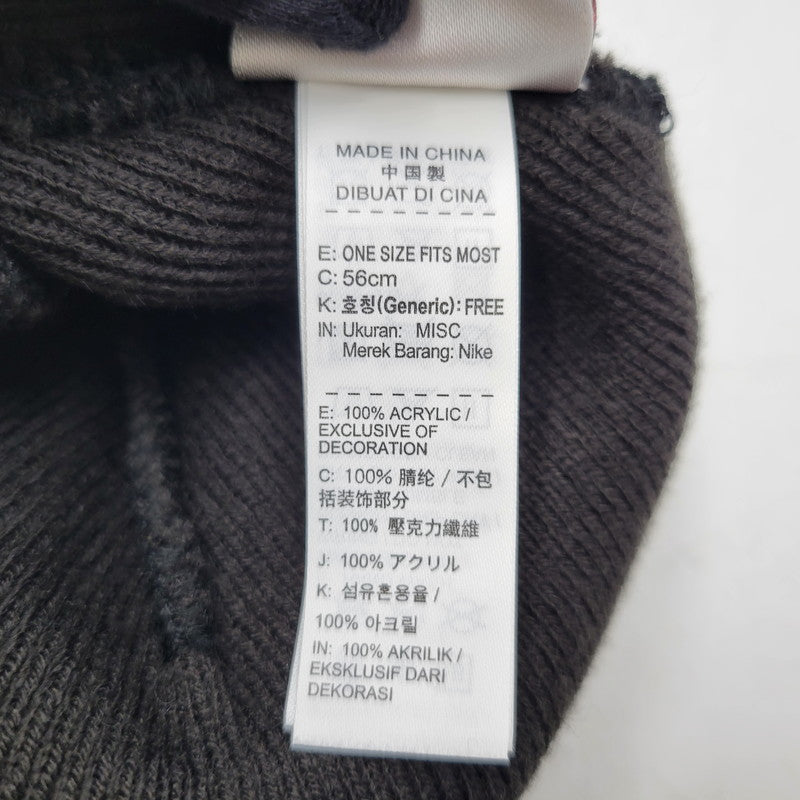 【中古美品】【メンズ/レディース】 Supreme シュプリーム × NIKE ナイキ BEANIE ビーニー ニット帽 帽子 185-260526-as-05-izu サイズ：ONE SIZE（56cm） カラー：ブラック 万代Net店