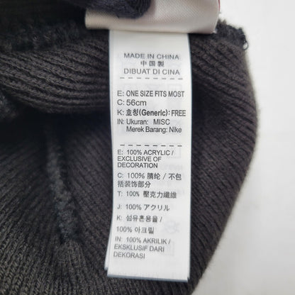 【中古美品】【メンズ/レディース】 Supreme シュプリーム × NIKE ナイキ BEANIE ビーニー ニット帽 帽子 185-260526-as-05-izu サイズ：ONE SIZE（56cm） カラー：ブラック 万代Net店