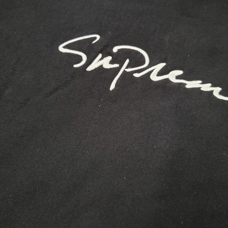 【中古品】【メンズ】 Supreme シュプリーム CLASSIC SCRIPT HOODED SWEATSHIRT クラシック スクリプト フーデッド スウェットシャツ パーカー 149-260526-as-12-izu サイズ：L カラー：ブラック 万代Net店