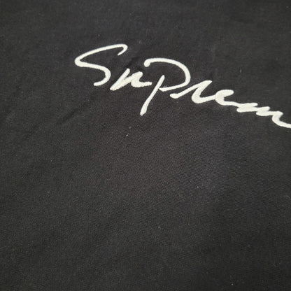 【中古品】【メンズ】 Supreme シュプリーム CLASSIC SCRIPT HOODED SWEATSHIRT クラシック スクリプト フーデッド スウェットシャツ パーカー 149-260526-as-12-izu サイズ：L カラー：ブラック 万代Net店