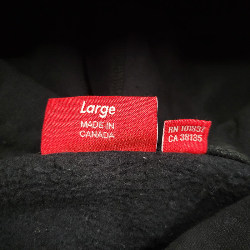 【中古品】【メンズ】 Supreme シュプリーム CLASSIC SCRIPT HOODED SWEATSHIRT クラシック スクリプト フーデッド スウェットシャツ パーカー 149-260526-as-12-izu サイズ：L カラー：ブラック 万代Net店