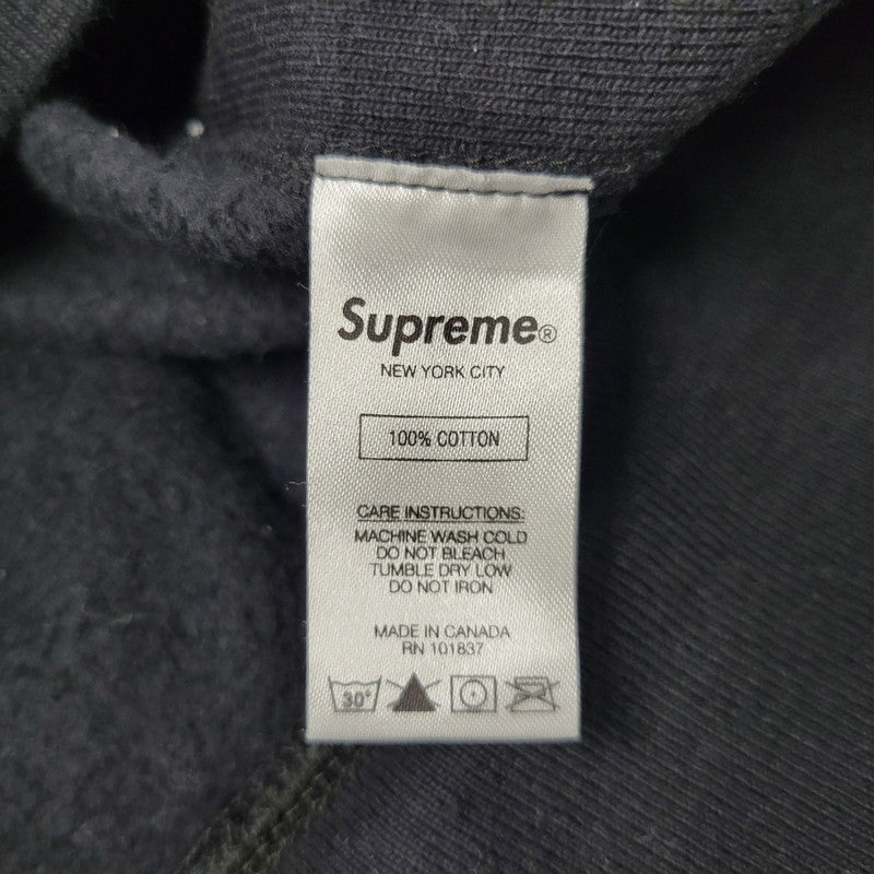 【中古品】【メンズ】 Supreme シュプリーム CLASSIC SCRIPT HOODED SWEATSHIRT クラシック スクリプト フーデッド スウェットシャツ パーカー 149-260526-as-12-izu サイズ：L カラー：ブラック 万代Net店
