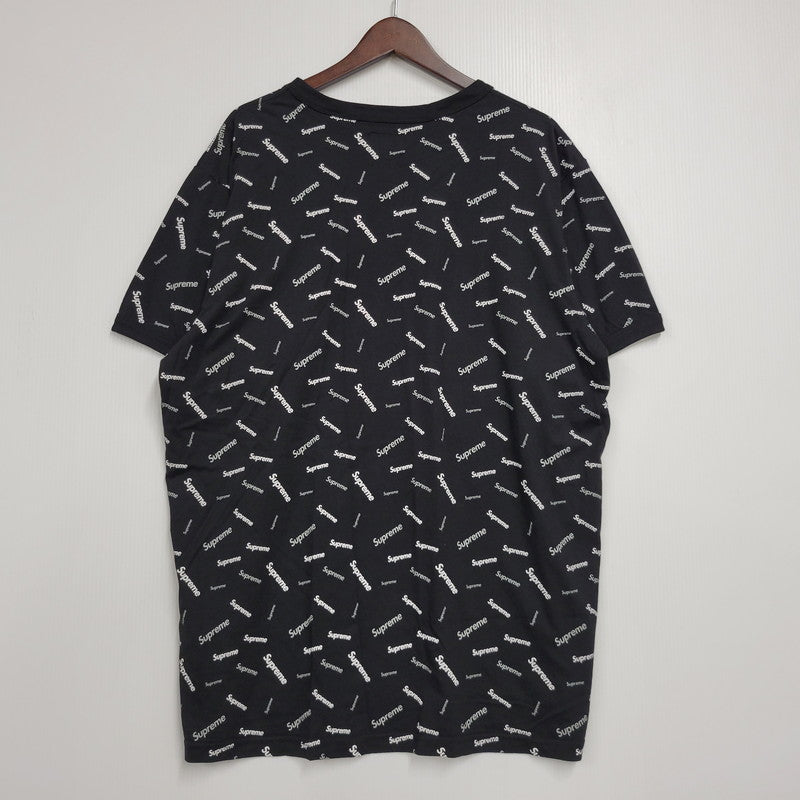 【中古品】【メンズ】 Supreme シュプリーム SCATTER RINGER スキャター リンガー Tシャツ 半袖 トップス 149-260526-as-11-izu サイズ：XL カラー：ブラック 万代Net店