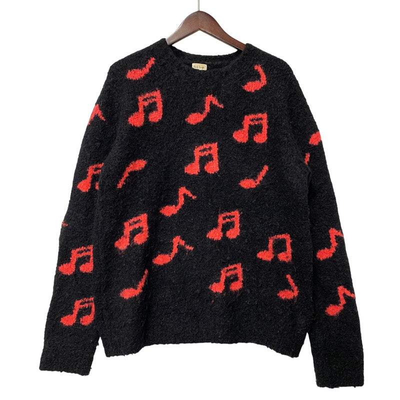 【現状渡し品】【メンズ】 PAUL SMITH ポール・スミス PM-E9-71867 NOTE WOOL CREWNECK KNIT ウール クルーネック ニット トップス 長袖 141-260525-cs-05-izu サイズ：L カラー：ブラック×レッド 万代Net店