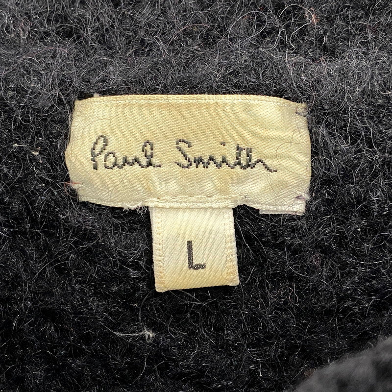 【現状渡し品】【メンズ】 PAUL SMITH ポール・スミス PM-E9-71867 NOTE WOOL CREWNECK KNIT ウール クルーネック ニット トップス 長袖 141-260525-cs-05-izu サイズ：L カラー：ブラック×レッド 万代Net店