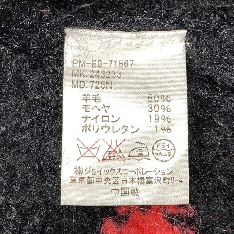 【現状渡し品】【メンズ】 PAUL SMITH ポール・スミス PM-E9-71867 NOTE WOOL CREWNECK KNIT ウール クルーネック ニット トップス 長袖 141-260525-cs-05-izu サイズ：L カラー：ブラック×レッド 万代Net店