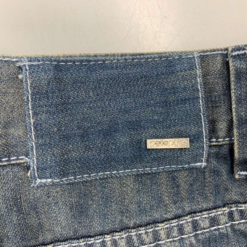 【中古品】【メンズ】 PELLE PELLE ペレペレ PAINT TAPERED DENIM PANTS ペイント テイパード デニム パンツ ズボン ボトムス 157-260528-ya-04-izu サイズ：42×34 カラー：インディゴ 万代Net店