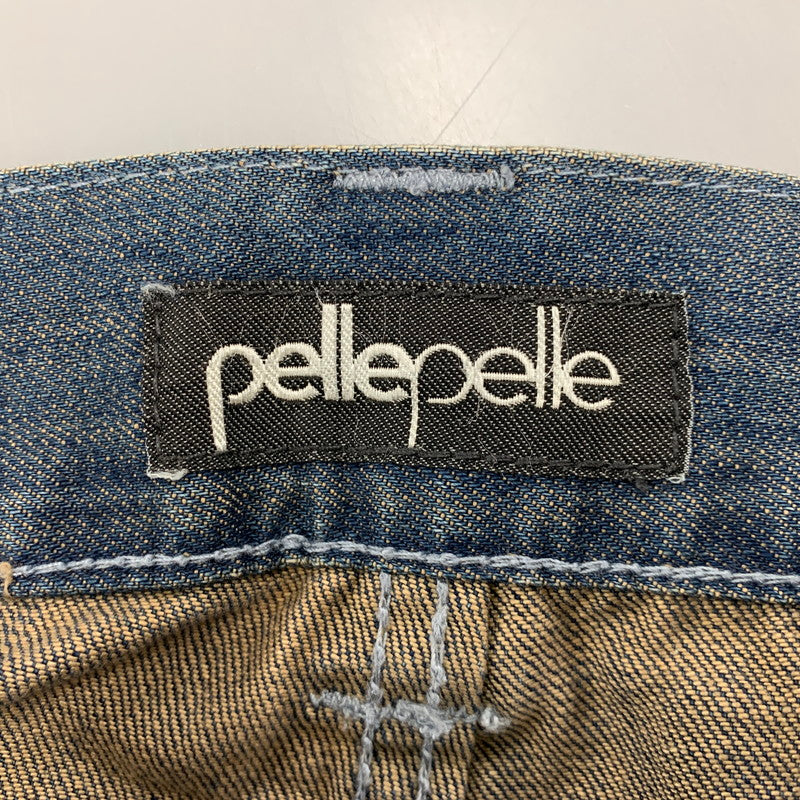 【中古品】【メンズ】 PELLE PELLE ペレペレ PAINT TAPERED DENIM PANTS ペイント テイパード デニム パンツ ズボン ボトムス 157-260528-ya-04-izu サイズ：42×34 カラー：インディゴ 万代Net店