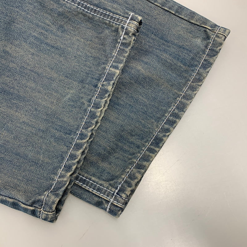 【中古品】【メンズ】 PELLE PELLE ペレペレ PAINT TAPERED DENIM PANTS ペイント テイパード デニム パンツ ズボン ボトムス 157-260528-ya-04-izu サイズ：42×34 カラー：インディゴ 万代Net店