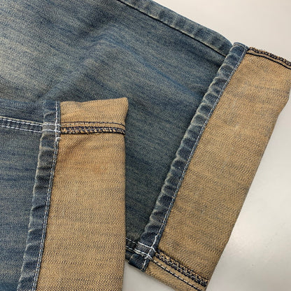【中古品】【メンズ】 PELLE PELLE ペレペレ PAINT TAPERED DENIM PANTS ペイント テイパード デニム パンツ ズボン ボトムス 157-260528-ya-04-izu サイズ：42×34 カラー：インディゴ 万代Net店