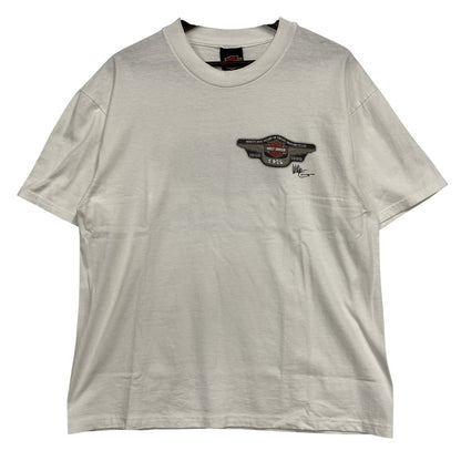 【中古品】【メンズ】 HARLEY DAVIDSON ハーレーダビッドソン 1903-1998 95TH EMBLEM PRINT S/S TEE プリント ショートスリーブ Tシャツ USA製 半袖 トップス 146-260607-as-31-izu サイズ：L カラー：ホワイト 万代Net店