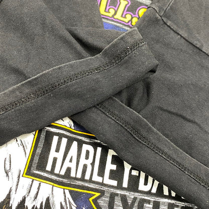 【中古品】【メンズ】 HARLEY DAVIDSON ハーレーダビッドソン c1997 c2000 BLACK HILLS RALLY 60TH EAGLE PRINT SS TEE プリント 半袖 Tシャツ USA製 146-260527-as-26-izu サイズ：L カラー：ブラック 万代Net店