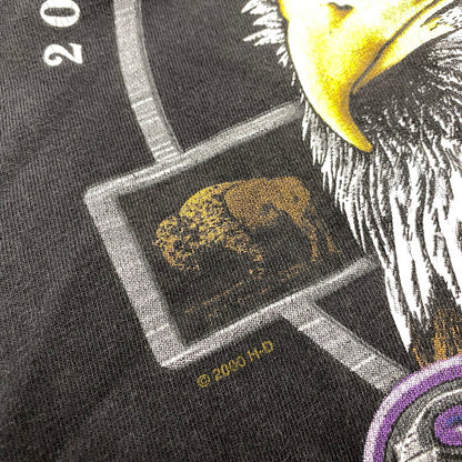 【中古品】【メンズ】 HARLEY DAVIDSON ハーレーダビッドソン c1997 c2000 BLACK HILLS RALLY 60TH EAGLE PRINT SS TEE プリント 半袖 Tシャツ USA製 146-260527-as-26-izu サイズ：L カラー：ブラック 万代Net店