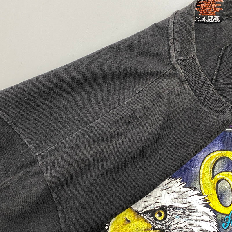 【中古品】【メンズ】 HARLEY DAVIDSON ハーレーダビッドソン c1997 c2000 BLACK HILLS RALLY 60TH EAGLE PRINT SS TEE プリント 半袖 Tシャツ USA製 146-260527-as-26-izu サイズ：L カラー：ブラック 万代Net店