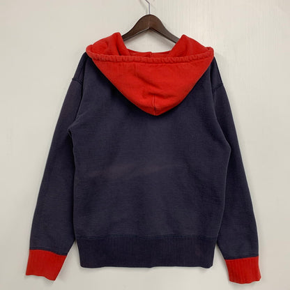 【中古品】【メンズ】 THE REAL MCCOY'S ザリアルマッコイズ BALL PARK ボール パーク 後付けパーカー トップス 長袖 145-260525-cs-13-izu サイズ：L カラー：ネイビー×レッド 万代Net店