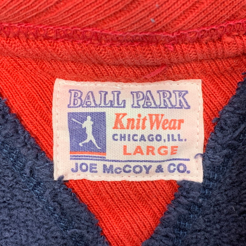 【中古品】【メンズ】 THE REAL MCCOY'S ザリアルマッコイズ BALL PARK ボール パーク 後付けパーカー トップス 長袖 145-260525-cs-13-izu サイズ：L カラー：ネイビー×レッド 万代Net店