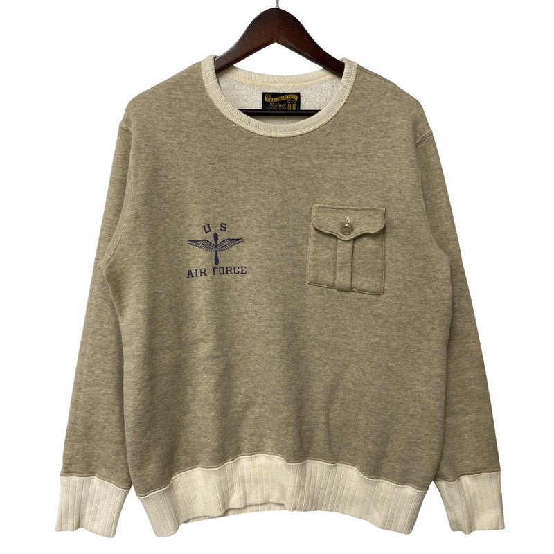 【中古品】【メンズ】 The REAL McCOY'S ザリアルマッコイズ U.S AIR FORCE MILITARY POCKET SWEATSHIRT ミリタリー ポケット スウェットシャツ 145-260527-as-34-izu サイズ：M カラー：グレー系 万代Net店
