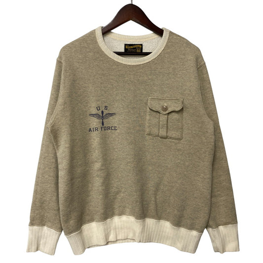 【中古品】【メンズ】 The REAL McCOY'S ザリアルマッコイズ U.S AIR FORCE MILITARY POCKET SWEATSHIRT ミリタリー ポケット スウェットシャツ 145-260527-as-34-izu サイズ：M カラー：グレー系 万代Net店