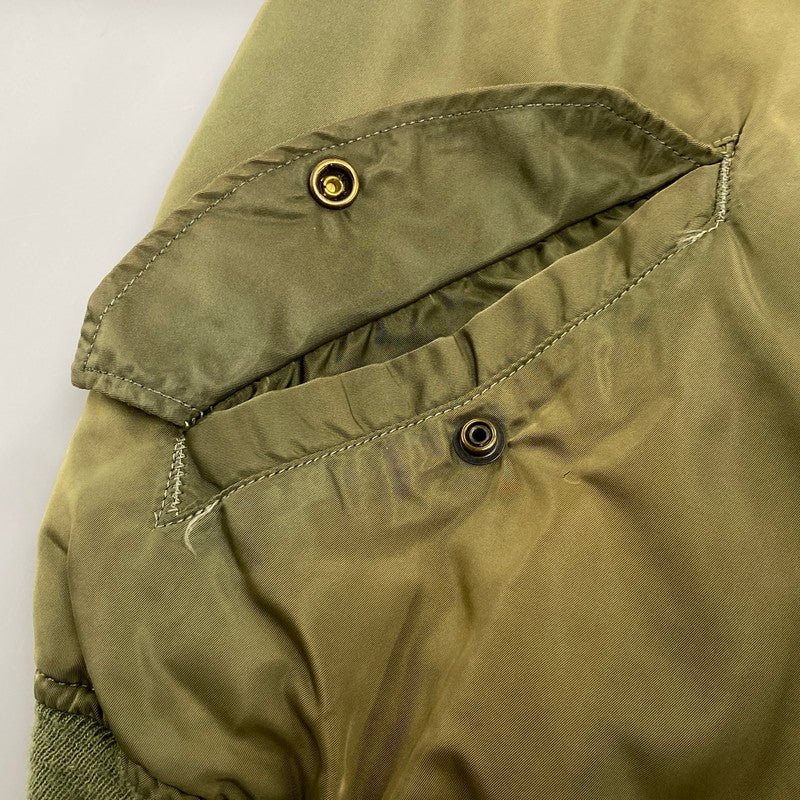 【現状渡し品】【メンズ】 ALPHA INDUSTRIES アルファインダストリーズ MA-1 FLIGHT JACKET 1615-573-8335 フライトジャケット USA製 145-260527-as-20-izu サイズ：M カラー：カーキ/オレンジ 万代Net店