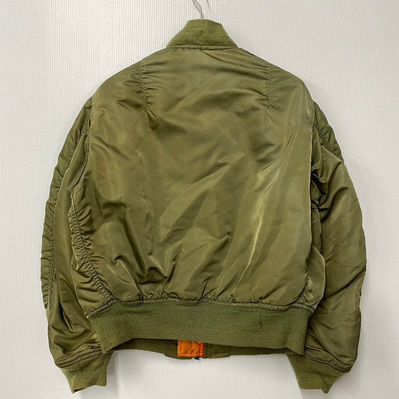 【現状渡し品】【メンズ】 ALPHA INDUSTRIES アルファインダストリーズ MA-1 FLIGHT JACKET 1615-573-8335 フライトジャケット USA製 145-260527-as-20-izu サイズ：M カラー：カーキ/オレンジ 万代Net店