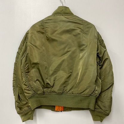【現状渡し品】【メンズ】 ALPHA INDUSTRIES アルファインダストリーズ MA-1 FLIGHT JACKET 1615-573-8335 フライトジャケット USA製 145-260527-as-20-izu サイズ：M カラー：カーキ/オレンジ 万代Net店