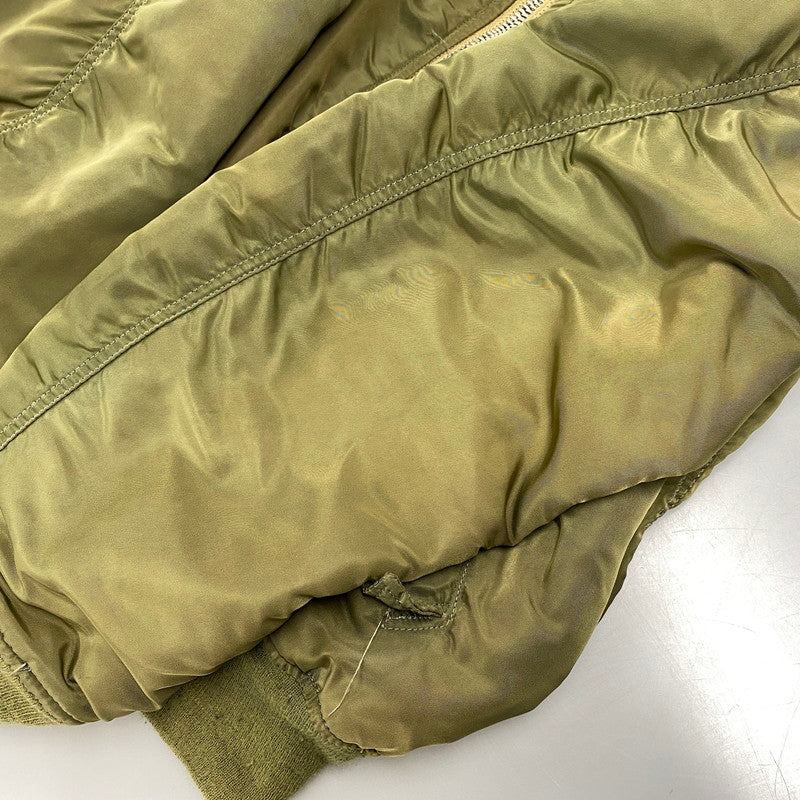 【現状渡し品】【メンズ】 ALPHA INDUSTRIES アルファインダストリーズ MA-1 FLIGHT JACKET 1615-573-8335 フライトジャケット USA製 145-260527-as-20-izu サイズ：M カラー：カーキ/オレンジ 万代Net店