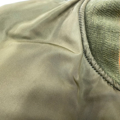 【現状渡し品】【メンズ】 ALPHA INDUSTRIES アルファインダストリーズ MA-1 FLIGHT JACKET 1615-573-8335 フライトジャケット USA製 145-260527-as-20-izu サイズ：M カラー：カーキ/オレンジ 万代Net店