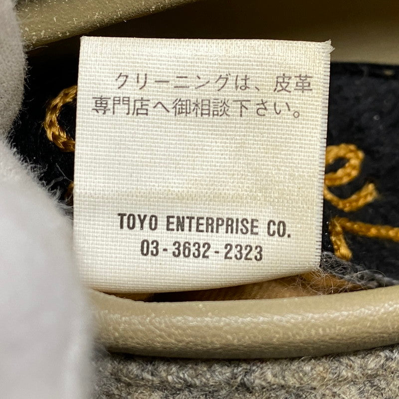 【現状渡し品】【メンズ】 STYLE EYES スタイルアイズ 東洋エンタープライズ M16487 M16488 CROSS PATCH WOOL LEATHER STADIUM JACKET クロス パッチ ウール レザー スタジアム ジャケット アウター 146-260525-cs-02-izu サイズ：40 カラー：グレー×ベージュ 万代Net店