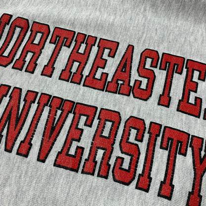 【現状渡し品】【メンズ】 CHAMPION チャンピオン 90S 刺繍タグ NORTHEASTERN UNIVERSITY REVERSE WEAVE SWEAT SHIRT ノースイースタン ユニバーシティ リバース ウィーブ スウェット シャツ トップス 長袖 146-260525-cs-14-izu サイズ：XL カラー：グレー 万代Net店