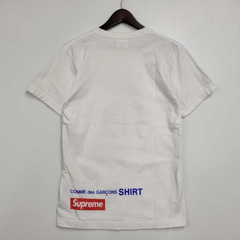 【中古品】【メンズ】 SUPREME シュプリーム × COMME DES GARCONS SHIRT コムデギャルソン シャツ 14SS HAROLD HUNTER TEE ハロルド・ハンター Tシャツ トップス 半袖 149-260529-ya-04-izu サイズ：S カラー：WHITE 万代Net店