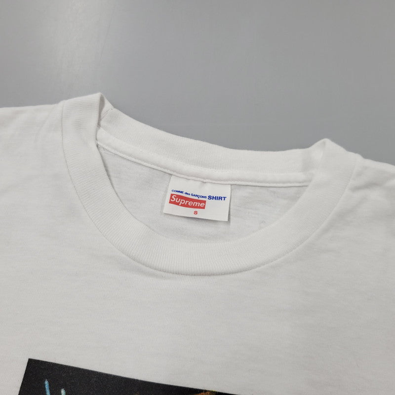 【中古品】【メンズ】 SUPREME シュプリーム × COMME DES GARCONS SHIRT コムデギャルソン シャツ 14SS HAROLD HUNTER TEE ハロルド・ハンター Tシャツ トップス 半袖 149-260529-ya-04-izu サイズ：S カラー：WHITE 万代Net店