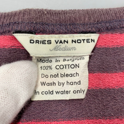 【中古品】【メンズ】 DRIES VAN NOTEN ドリスヴァンノッテン 3751-7109 ベルギー製 ライカ期 BORDER TANK TOP ボーダー タンクトップ トップス 141-260525-cs-12-izu サイズ：M カラー：ピンク×パープル系 万代Net店